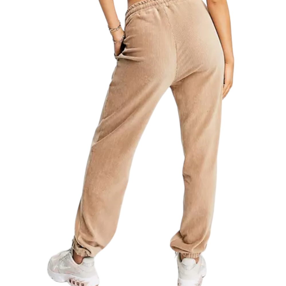 Cupio Velour Sweatpants in Beige Size Large - Picture 8 of 9